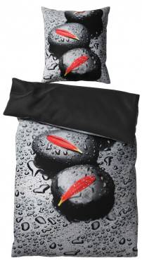 Bettwäsche Elegance 135 x 200 cm Schwarz - Textil - 135 x 200 x 200 cm