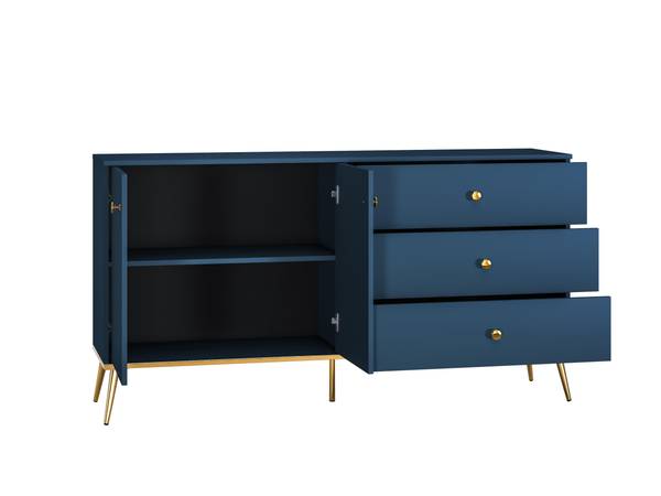 Sideboard MARINE SB160 2D3D Blau - Melamin - 160 x 85 x 40 cm