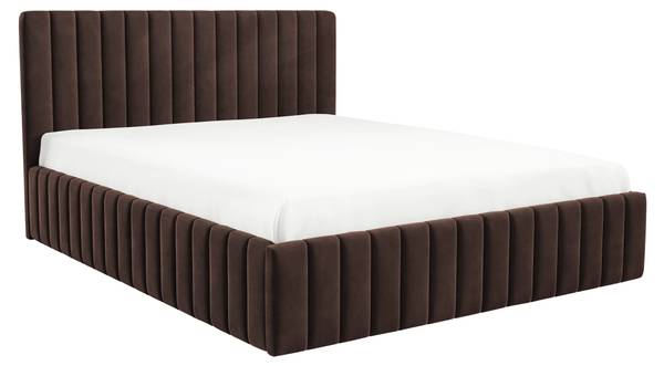 Polsterbett Lewezo Kaffeebraun - Liegefläche Breite: 140 cm