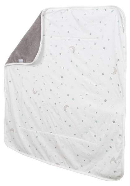 Kuscheldecke Sternenzauber II Weiß - Textil - 80 x 1 x 80 cm