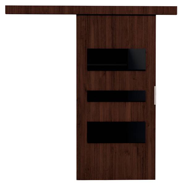 Porte coulissantes Sento Noir - Marron foncé