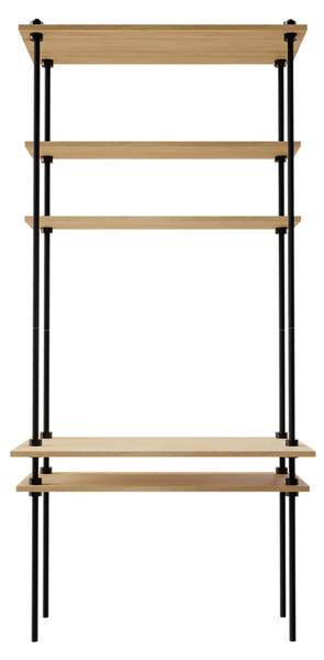 Schreibtisch  64578 Braun - Metall - 85 x 185 x 53 cm