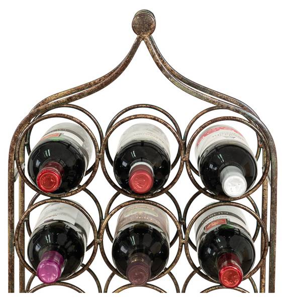 Weinregal COUNTRY Schwarz - Bronze - Braun