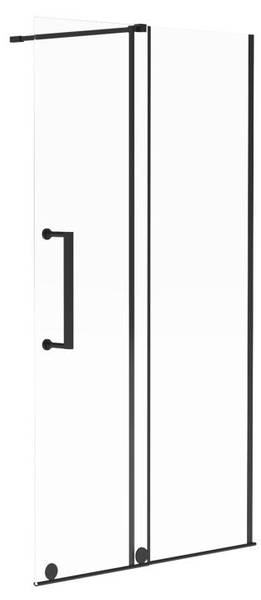 Duschwand YOREM Schwarz - Metall - 1 x 200 x 120 cm