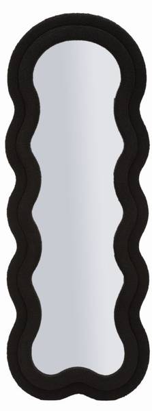 Spiegel Miki zwart - deels massief hout - 60 x 160 x 4 cm