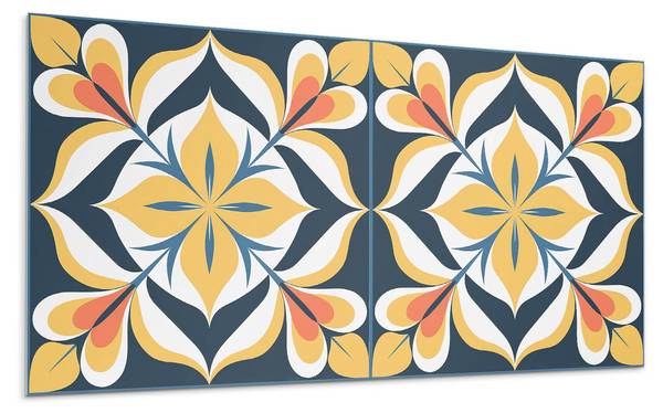 Klebepaneele Stilvoller Flor 100 x 50 cm
