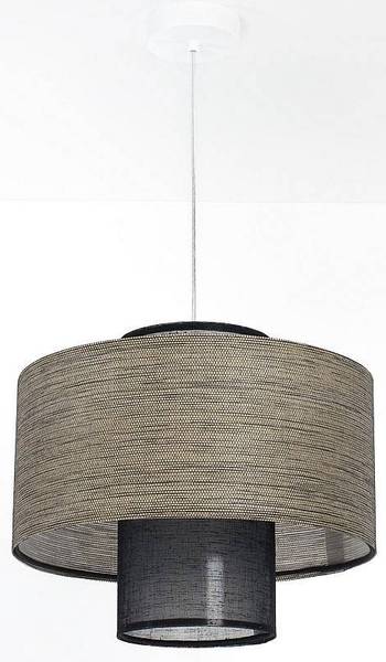 Hängeleuchte Twin Beige - Schwarz