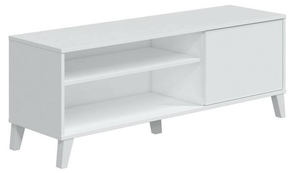 Fernsehschrank Ocosta Weiß - Holzwerkstoff - 135 x 50 x 40 cm