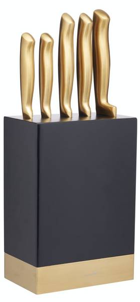 Messerblock 199709 5-teilig Gold - Naturfaser - 2 x 2 x 1 cm