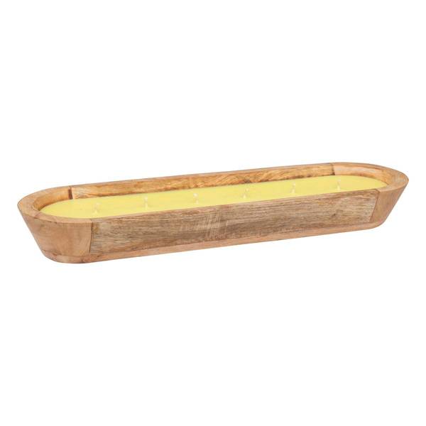 Duftkerze zitronengras PAOLA Gelb - Massivholz - 14 x 5 x 46 cm