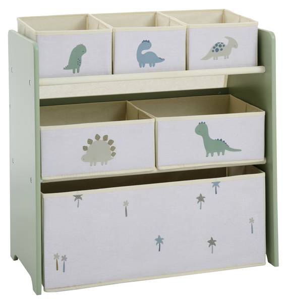 Speelgoedkast DINO groen - plaatmateriaal op houtbasis - 60 x 60 x 30 cm
