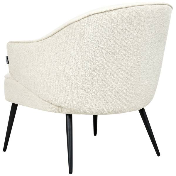 Sessel KAYLA Schwarz - Weiß - Textil - 70 x 77 x 76 cm
