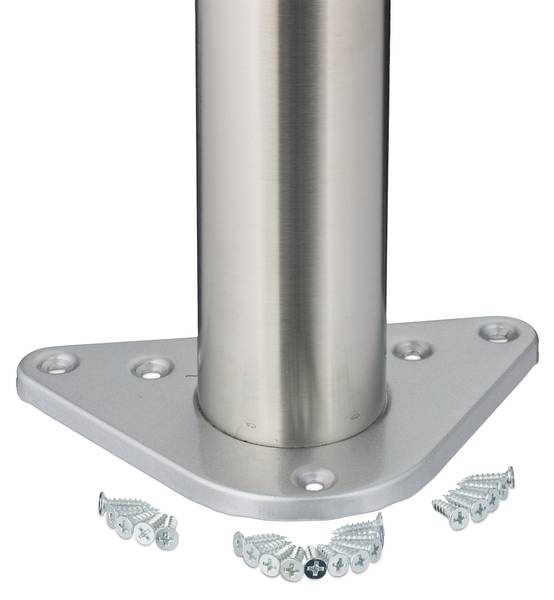 Tafelpoten rvs 71 cm set van 4 zwart - zilver - roestvrij staal - 10 x 71 x 17 cm