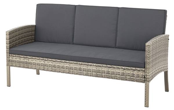 Gartenmöbel Sitzgruppe Turin (6-teilig) Grau