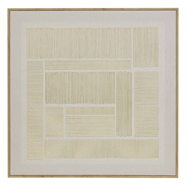 gerahmte bedruckte Leinwand IDRISSA Beige - Holzwerkstoff - 2 x 58 x 58 cm