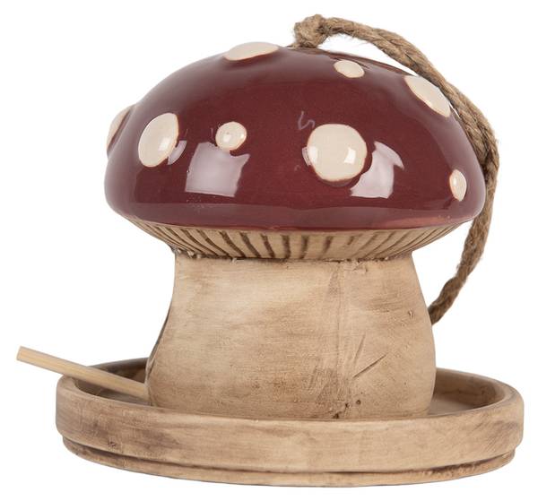 Dekoration Vogelhaus Pilz Greta Garden Beige - Keramik - 13 x 13 x 13 cm