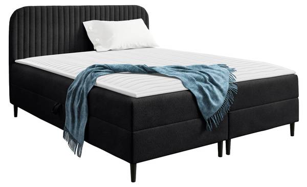 Boxspringbett Box Best 1 Schwarz - Liegefläche Breite: 120 cm