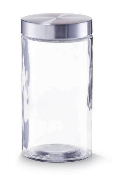 Vorratsglas m. Edelstahldeckel, 1600ml Glas - 11 x 22 x 11 cm