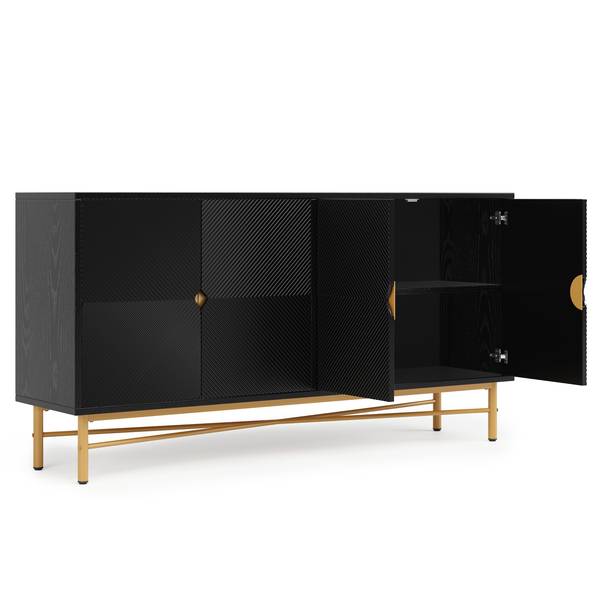 Sideboard LineWoody Ⅲ Schwarz