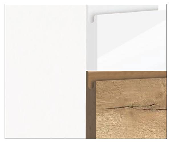 Küchenzeile AREZZO M1 Braun - Weiß - Holzwerkstoff - 370 x 207 x 59 cm