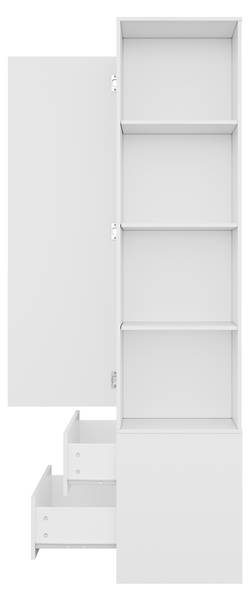Kleiderschrank  MUDBA495 Ⅳ Weiß - Holzwerkstoff - 80 x 180 x 40 cm
