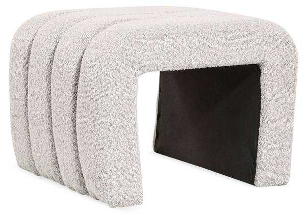 Poef Gigi beige - textiel - 50 x 38 x 45 cm