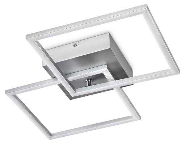 Deckenleuchte Alfred Grau - Weiß - Metall - 25 x 7 x 75 cm