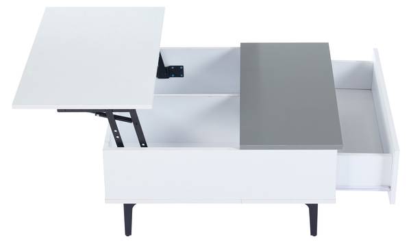 Couchtisch Ourea Ⅱ Grau - Weiß