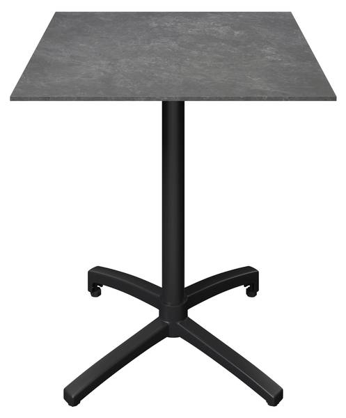 Gartentisch HEINO Grau - Metall - Stein - 70 x 75 x 70 cm