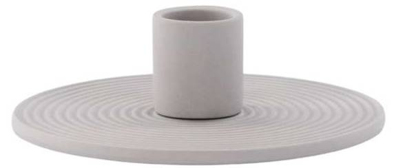 Kerzenhalter Dian Grau - Holz teilmassiv - 12 x 4 x 12 cm