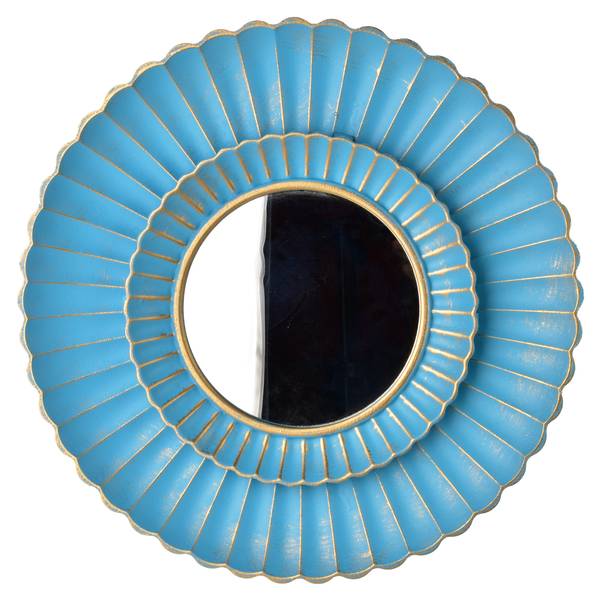 Spiegel DAZ turquoise - plaatmateriaal op houtbasis - 50 x 4 x 50 cm