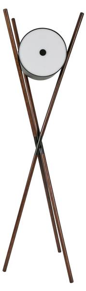 Stehleuchte 8098 Braun - Mischgewebe - Walnuss - Edelstahl - 57 x 173 x 51 cm