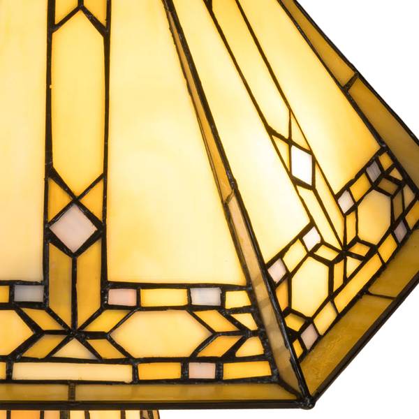 Tiffany Tischlampe 7608 Weiß - Glas - 42 x 58 x 42 cm