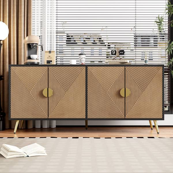 Sideboard mit 4 Türen O30104 Braun - Holzwerkstoff - 160 x 75 x 40 cm