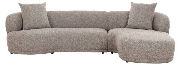 Sofa Kingston Braun - Holz teilmassiv - 256 x 69 x 148 cm