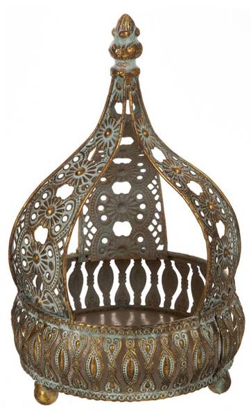 Kerzenhalter Jardin Iluminación Gold - Metall - 15 x 24 x 15 cm