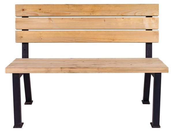 Gartenbank New York Schwarz - Stahl - 65 x 85 x 120 cm
