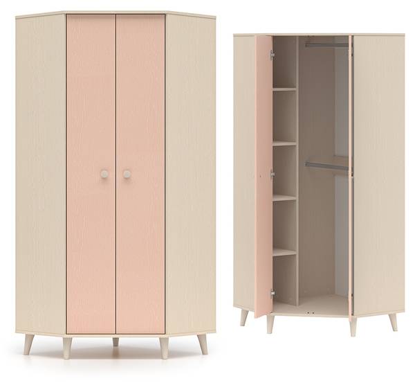 Kinderzimmer-Set MODICA-131-1 3er-Set Beige - Hellrosa