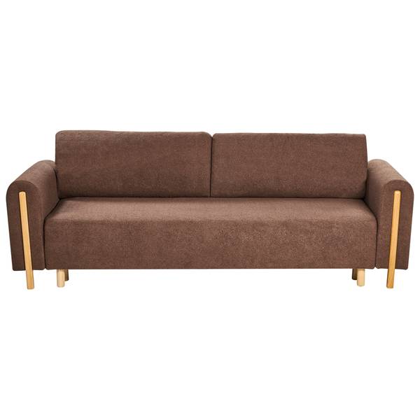 Slaapbank KVAM bruin - textiel - 242 x 85 x 99 cm
