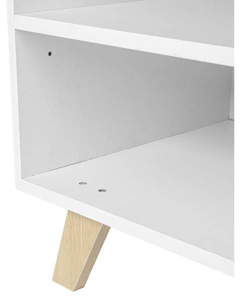 TV Lowboard 6 Fächer Weiß