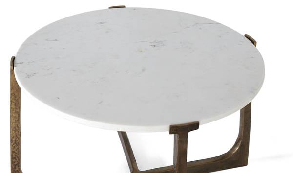 Couchtisch 1816 Gold - Metall - 71 x 46 x 71 cm