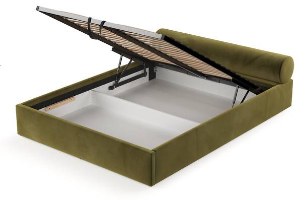 Polsterbett SOLVO mit Stauraum Kronos Grün - Liegefläche Breite: 160 cm