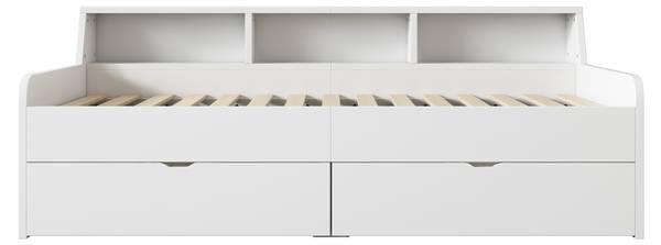 Tagesbett BB2517 Weiß - Massivholz - 112 x 75 x 203 cm