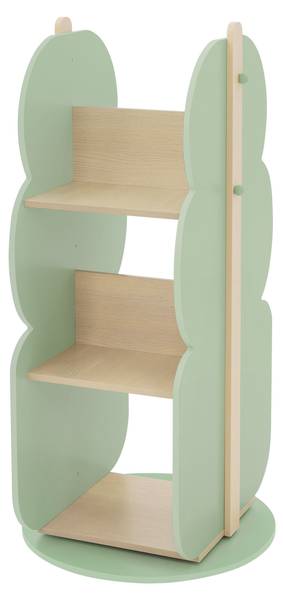 Bücherregal OAKEN-B Grün - Samt - Polycarbonat - 47 x 97 x 48 cm