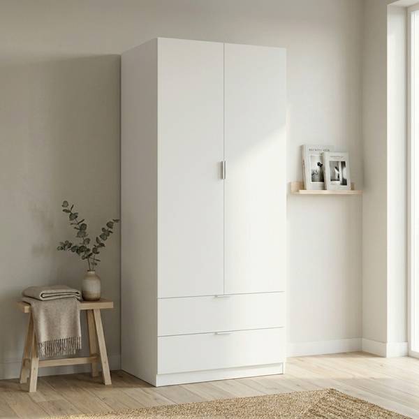 Schrank DARION Weiß - Holzwerkstoff - 82 x 180 x 52 cm