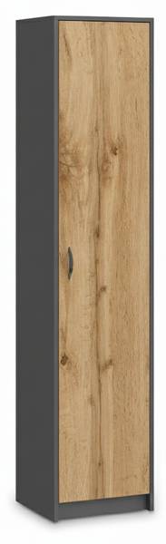 Mehrzweckschrank Melvin Braun - Grau - Massivholz - 35 x 180 x 40 cm