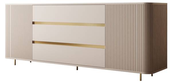 Kommode MIRAGE Beige - Gold - Holzwerkstoff - 180 x 73 x 40 cm