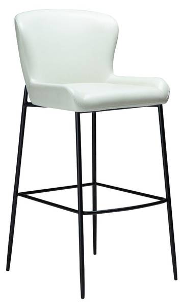 Barhocker Glamorous Weiß - Holz teilmassiv - 49 x 105 x 58 cm