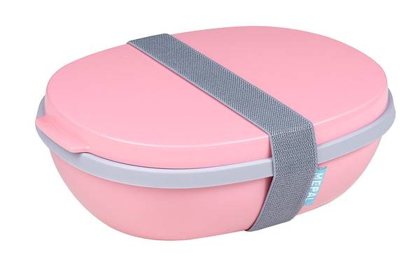 Lunchbox Duo Ellipse Pink - Kunststoff - 18 x 8 x 23 cm