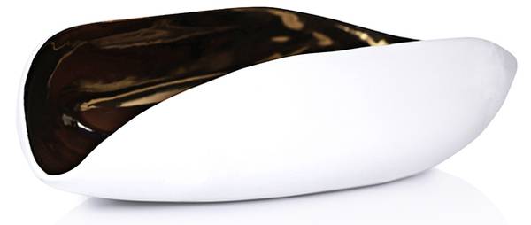 Schale Render Weiß - Keramik - 12 x 39 x 19 cm
